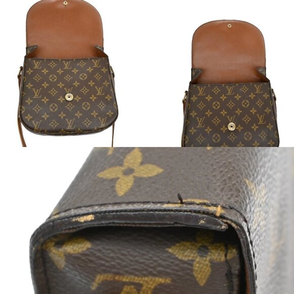 LOUIS VUITTON Saint Cloud GM Shoulder Bag Monogram Leather Brown M51242 31AA003 - Picture 8 of 16